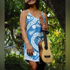 Blue Floral Summer Dress